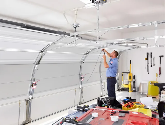 Garage door cable repair service by Rincon Garage Door Repair in Rincon