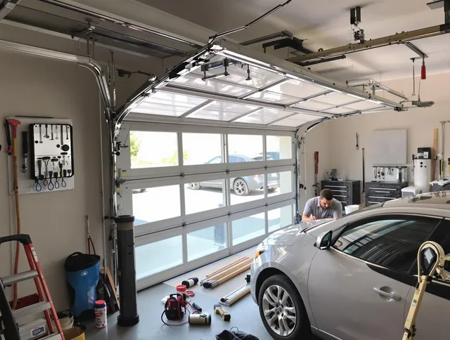 Garage door noise reduction service by Rincon Garage Door Repair in Rincon