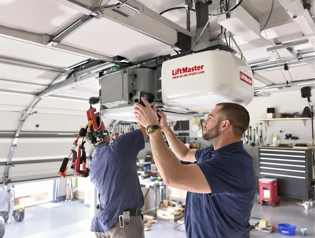 Rincon Garage Door Repair technician performing advanced diagnostics on garage opener in Rincon